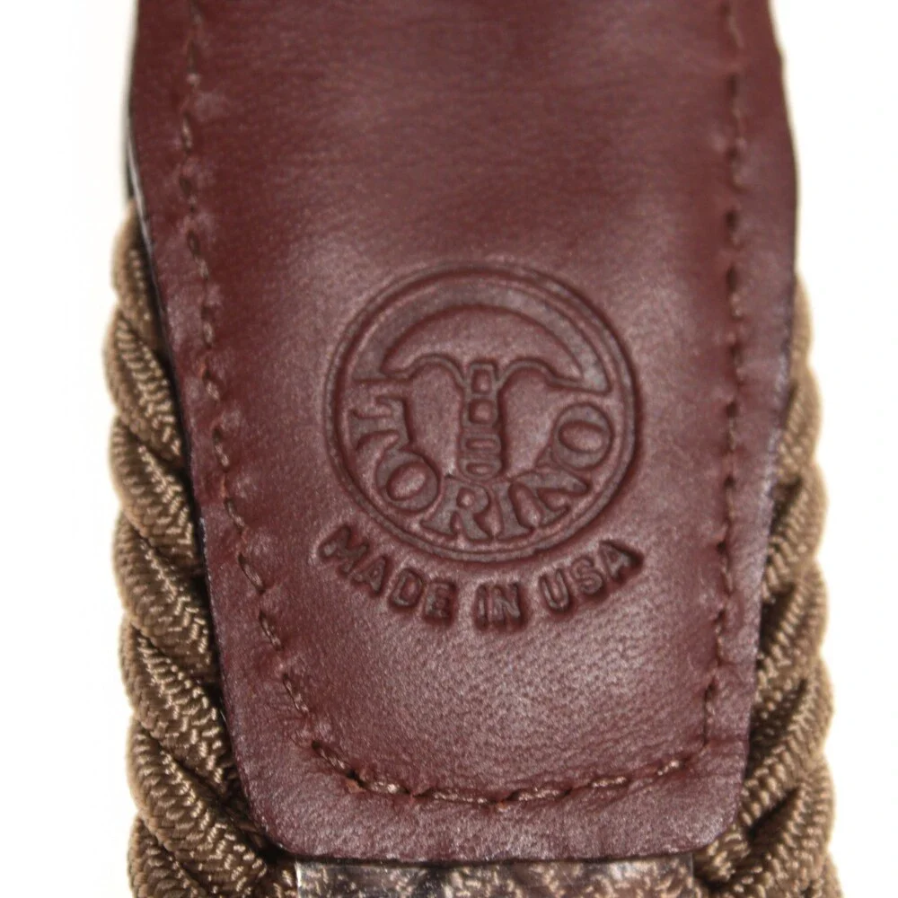 Torino Leather Company NWT Braided / Woven Belt Size 36 US in Brown Leather